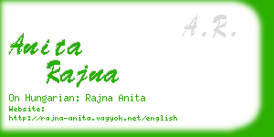 anita rajna business card